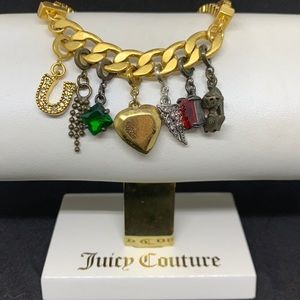 Juicy Couture 7 Detachable Charms Gold-tone Bracelet